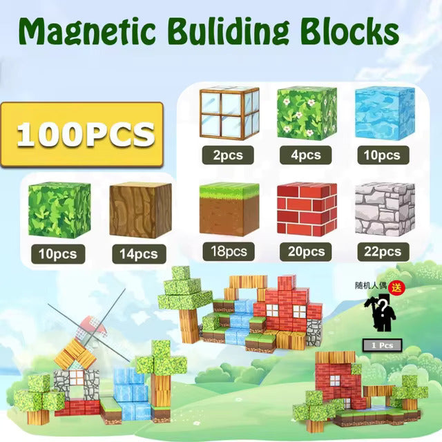 MagnaBlox™ - Ultimate Magnetic Cube Builder for Kids